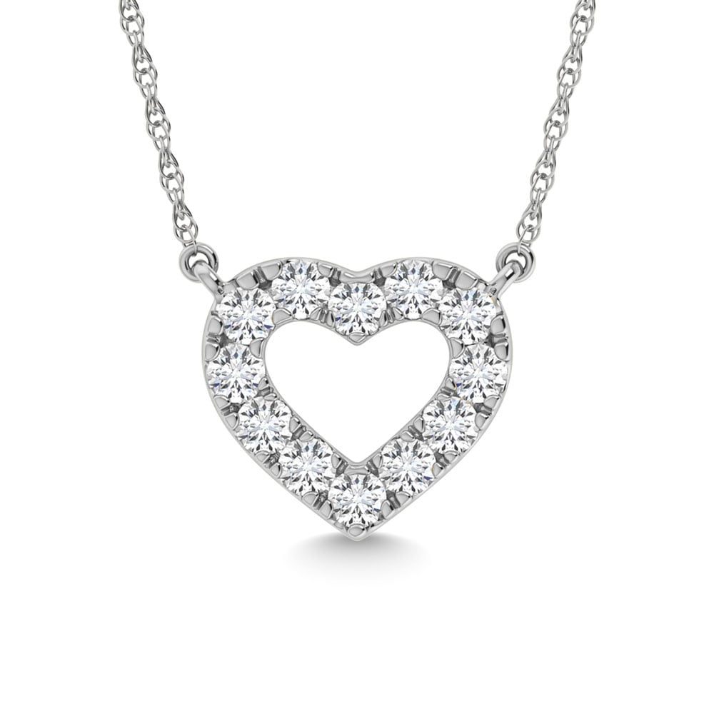 Diamond 1/20 Ct.Tw. Heart Pendant in 10K White Gold