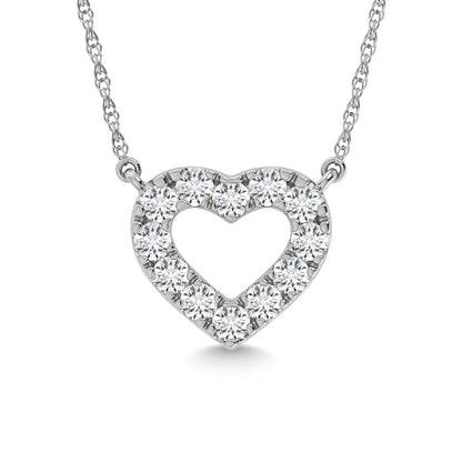 Diamond 1/20 Ct.Tw. Heart Pendant in 10K White Gold