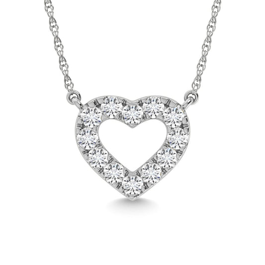 Diamond 1/20 Ct.Tw. Heart Pendant in 10K White Gold