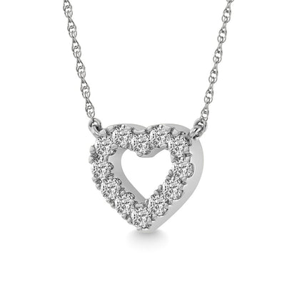 Diamond 1/20 Ct.Tw. Heart Pendant in 10K White Gold