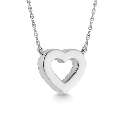 Diamond 1/20 Ct.Tw. Heart Pendant in 10K White Gold