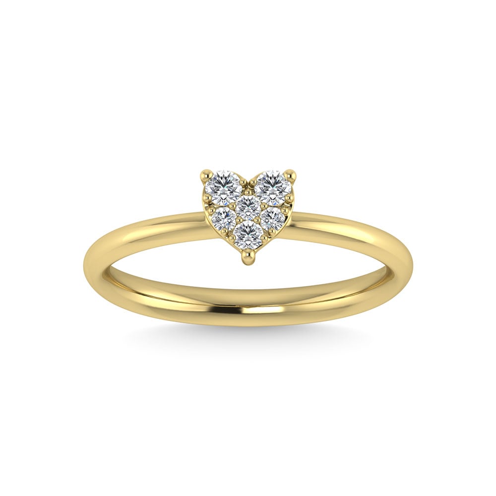 Diamond 1/6 Ct.Tw. Promise Ring in 10K Yellow Gold