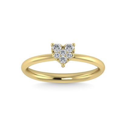 Diamond 1/6 Ct.Tw. Promise Ring in 10K Yellow Gold