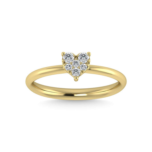 Diamond 1/6 Ct.Tw. Promise Ring in 10K Yellow Gold