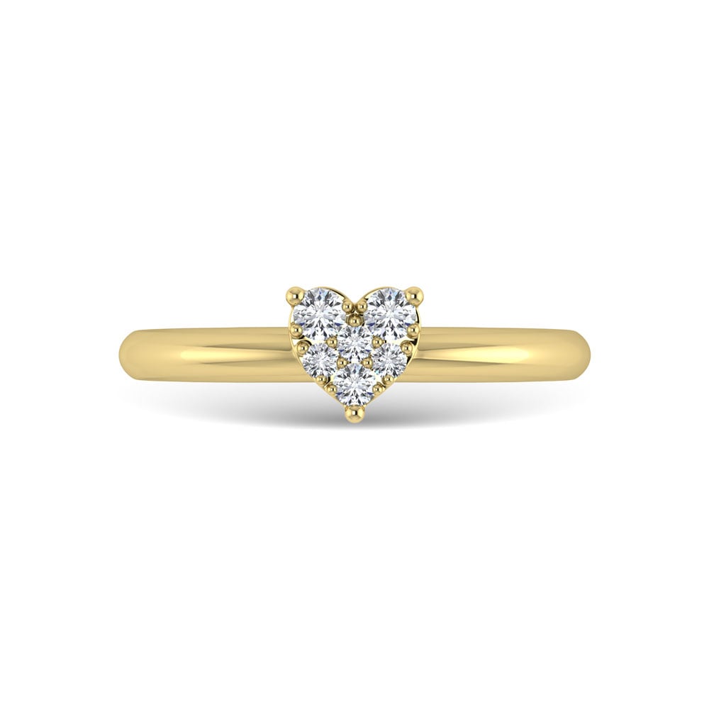 Diamond 1/6 Ct.Tw. Promise Ring in 10K Yellow Gold