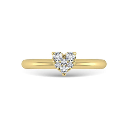 Diamond 1/6 Ct.Tw. Promise Ring in 10K Yellow Gold
