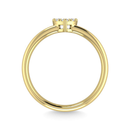 Diamond 1/6 Ct.Tw. Promise Ring in 10K Yellow Gold