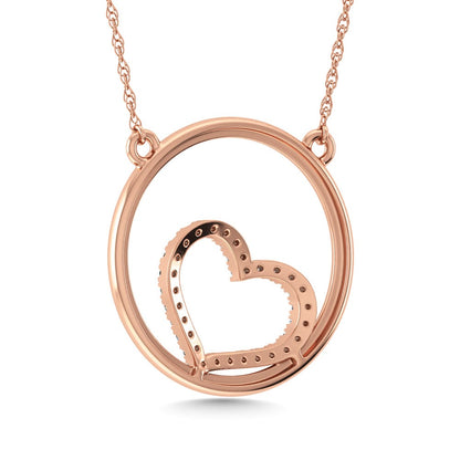 Diamond 1/20 Ct.Tw. Heart Pendant in 14K Two Tone