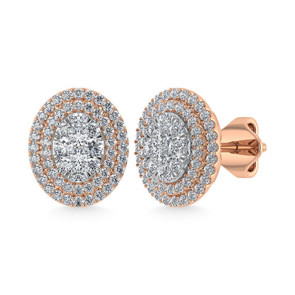 Diamond 7/8 Ct.Tw. Fashion Earrings in 14K Rose Gold
