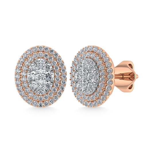 Diamond 7/8 Ct.Tw. Fashion Earrings in 14K Rose Gold