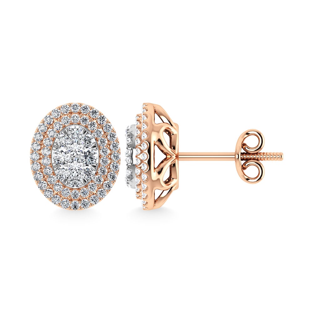 Diamond 7/8 Ct.Tw. Fashion Earrings in 14K Rose Gold