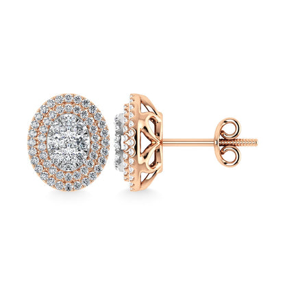 Diamond 7/8 Ct.Tw. Fashion Earrings in 14K Rose Gold