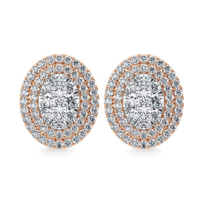 Diamond 7/8 Ct.Tw. Fashion Earrings in 14K Rose Gold
