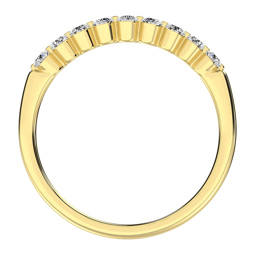 10K Yellow Gold 1/4 Ct.Tw. Diamond Stackable Band