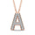 Diamond 1/20 Ct.Tw. Letter A Pendant in 10K Rose Gold