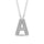 Diamond 1/20 Ct.Tw. Letter A Pendant in 10K White Gold