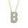 Diamond 1/20 Ct.Tw. Letter B Pendant in 10K Yellow Gold