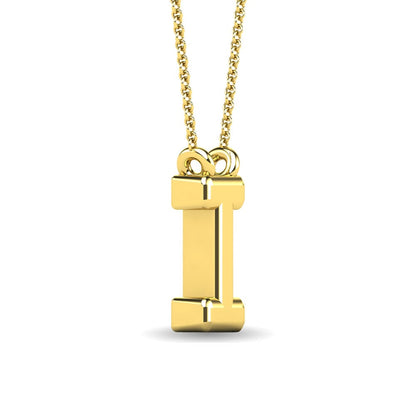 Diamond 1/20 Ct.Tw. Letter I Pendant in 10K Yellow Gold