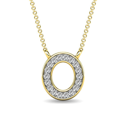 Diamond 1/20 Ct.Tw. Letter O Pendant in 10K Yellow Gold