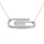 Diamond 1/20 Ct.Tw. Paper Clip Necklace in 925 Silver