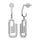 Diamond 1/10 Ct.Tw. Paper Clip Earrings in 925 Silver
