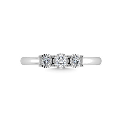 Diamond 1/20 Ct.Tw. Triology Ring in 10K White Gold