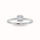 Diamond 1/3 Ct.Tw. Round and Cushion Cut Engagement Ring in 14K White Gold