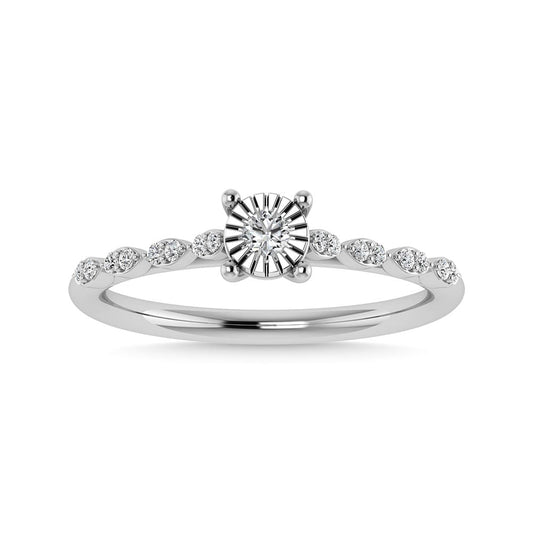 Diamond 1/5 Ct.Tw. Engagement Ring in 14K White Gold