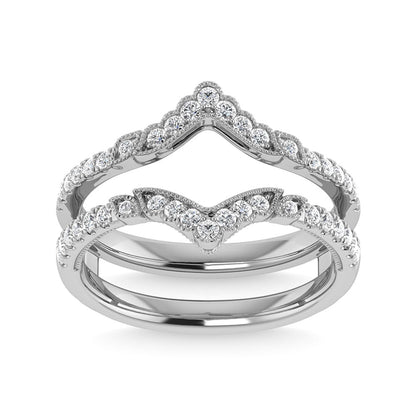 Diamond 3/8 Ct.Tw. Curve Guard Ring in 14K White Gold