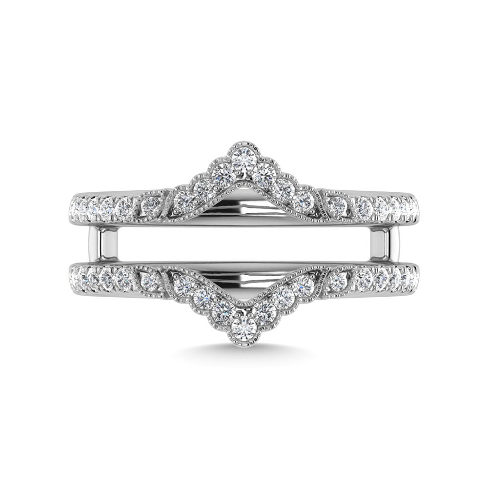 Diamond 3/8 Ct.Tw. Curve Guard Ring in 14K White Gold