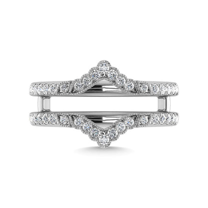 Diamond 3/8 Ct.Tw. Curve Guard Ring in 14K White Gold