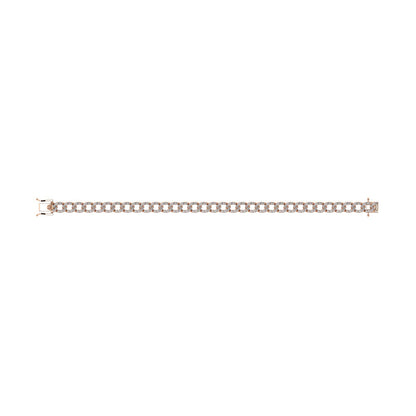 Diamond 3 1/8 Ct.Tw. Cuban Bracelets in 14K Rose Gold
