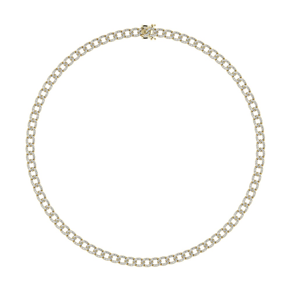 Diamond 7 5/8 Ct.Tw. Cuban Necklace in 14K Yellow Gold