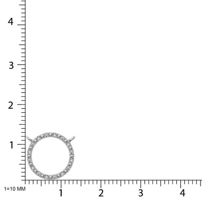 Diamond 1/20 Ct.Tw. Circle Shape Fashion Pendant in 925 Silver