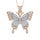 Diamond 1 3/8 Ct.Tw. Butterfly Pendant in 10K Two Tone