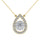 14K Yellow Gold 1/3 Ct.Tw. Diamond Pear Shape Necklace