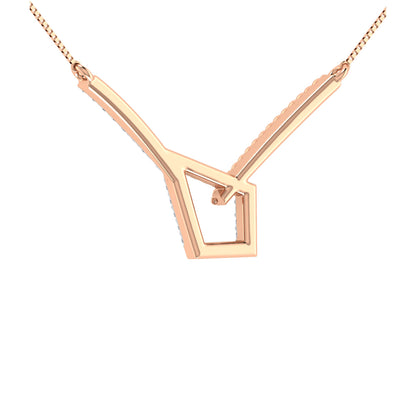 10K Two Tone Gold 1/6 Ct.Tw. Diamond Fashion Necklace