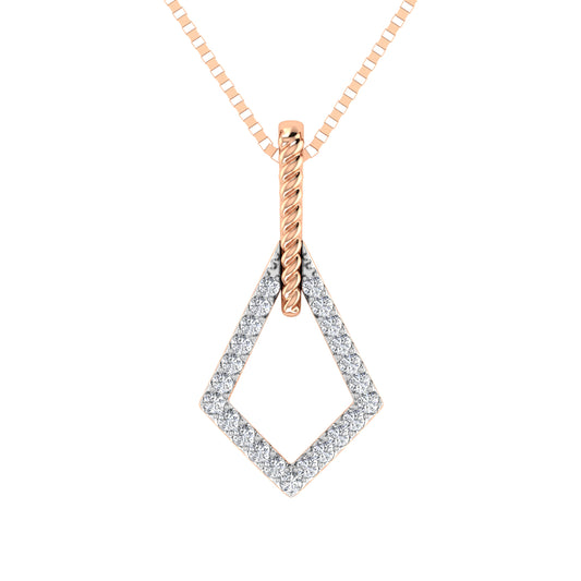 10K Two Tone Gold 1/10 Ct.Tw. Diamond Fashion Pendant