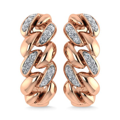 Diamond 1/10 Ct.Tw. J Earrings in 14K Rose Gold