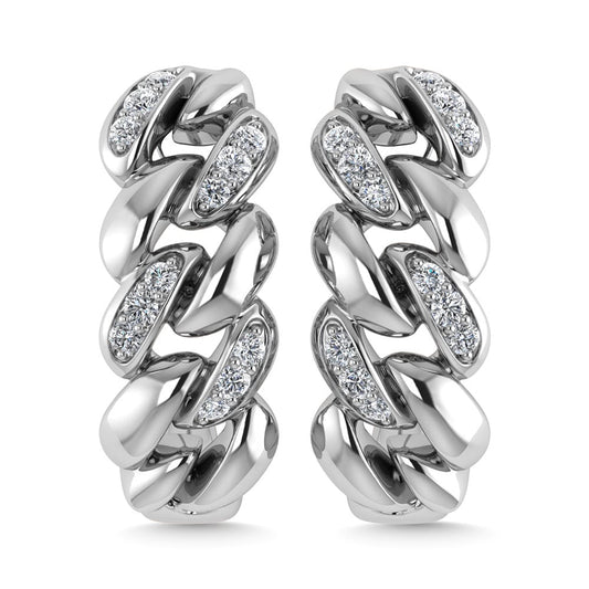 Diamond 1/10 Ct.Tw. J Earrings in 14K White Gold