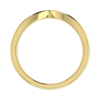 14K Yellow Gold 1/5 Ct.Tw. Diamond Chevron Band