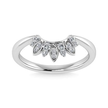 Diamond 1/8 Ct.Tw. Curve Band in 14K White Gold