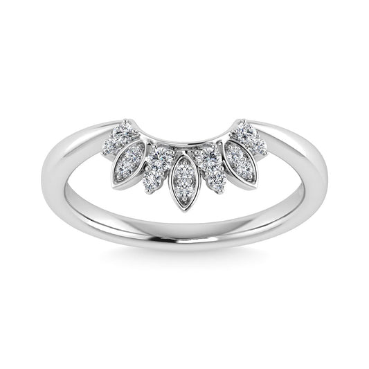 Diamond 1/8 Ct.Tw. Curve Band in 14K White Gold