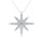 10K White Gold 1/5 Ct.Tw. Diamond Star Pendant