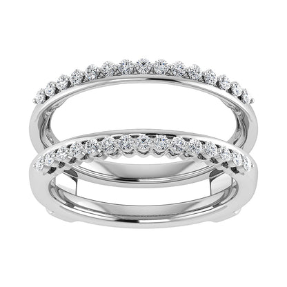 10K White Gold 1/4 Ct.Tw. Diamond Guard Ring