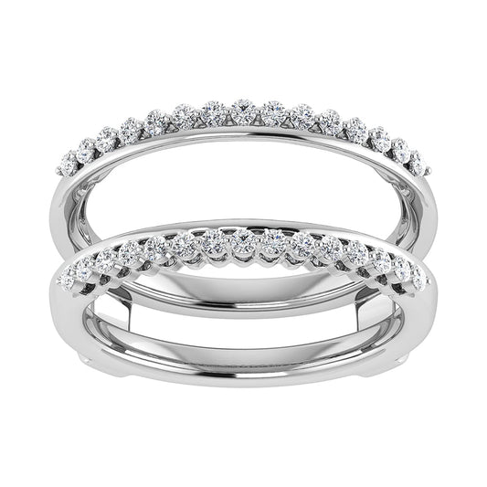 10K White Gold 1/4 Ct.Tw. Diamond Guard Ring