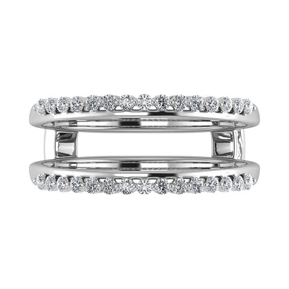 10K White Gold 1/4 Ct.Tw. Diamond Guard Ring