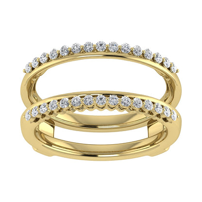10K Yellow Gold 1/4 Ct.Tw. Diamond Guard Ring