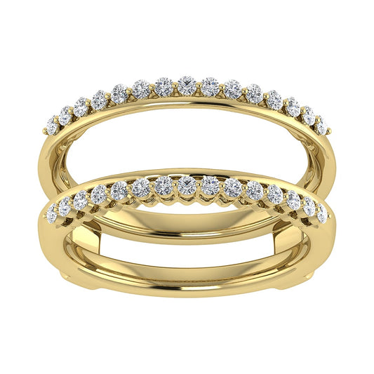 10K Yellow Gold 1/4 Ct.Tw. Diamond Guard Ring