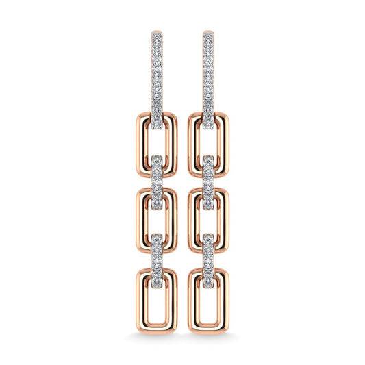 Diamond 1/6 Ct.Tw. Danglers Earrings in 10K Rose Gold